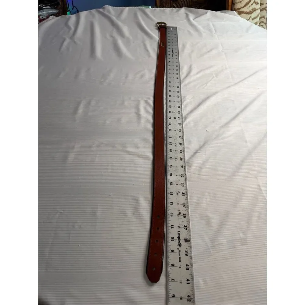 Polo Ralph Lauren Men’s Vintage Brown Italian Leather Belt Size 38